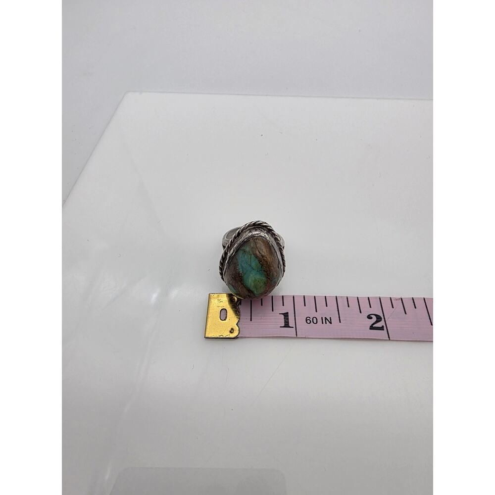 Sterling Silver 925 Native American Turquoise Ring Size 6 - Picture 7 of 9
